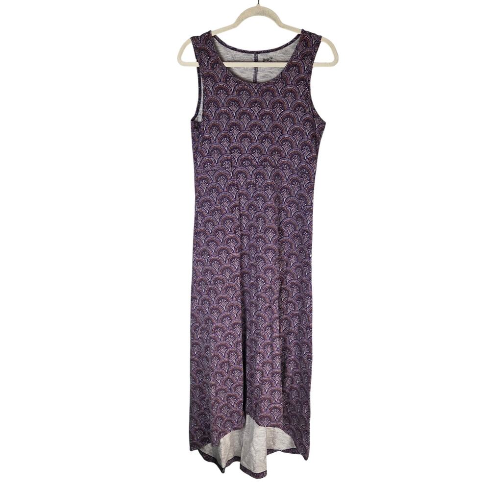 Duluth Trading Co Women XS Purple To n Flow Maxi Dress UPF Summer Comfort Pocket